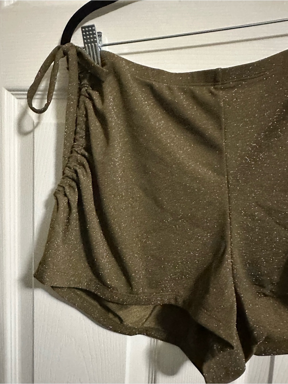 Savage X Fenty Olive Green Lace-Up Long Sleeve Crop Top & Shorts Set - Picture 10 of 12